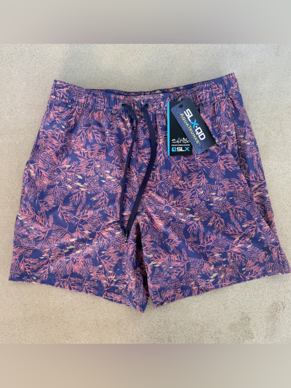 NWT SALT LIFE SLX Sandbar Sunday Mens Board Shorts Swim Trunks Sz Medium Indigo
